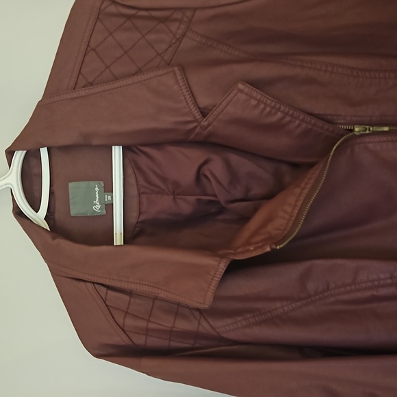 ☆Faux leather Jacket & Scarf incl size 20 - Picture 2 of 11